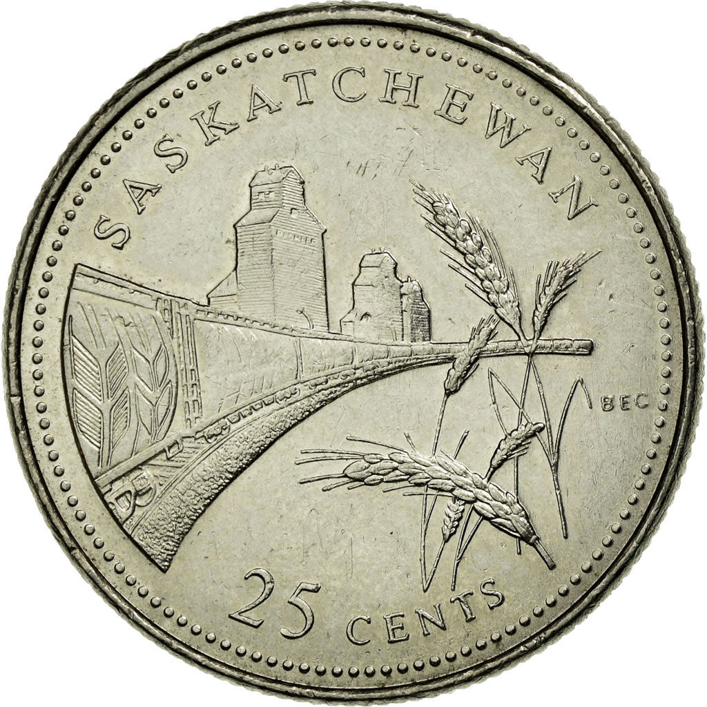 Coin, Canada, Elizabeth II, 25 Cents, 1992, Royal Canadian Mint, Ottawa