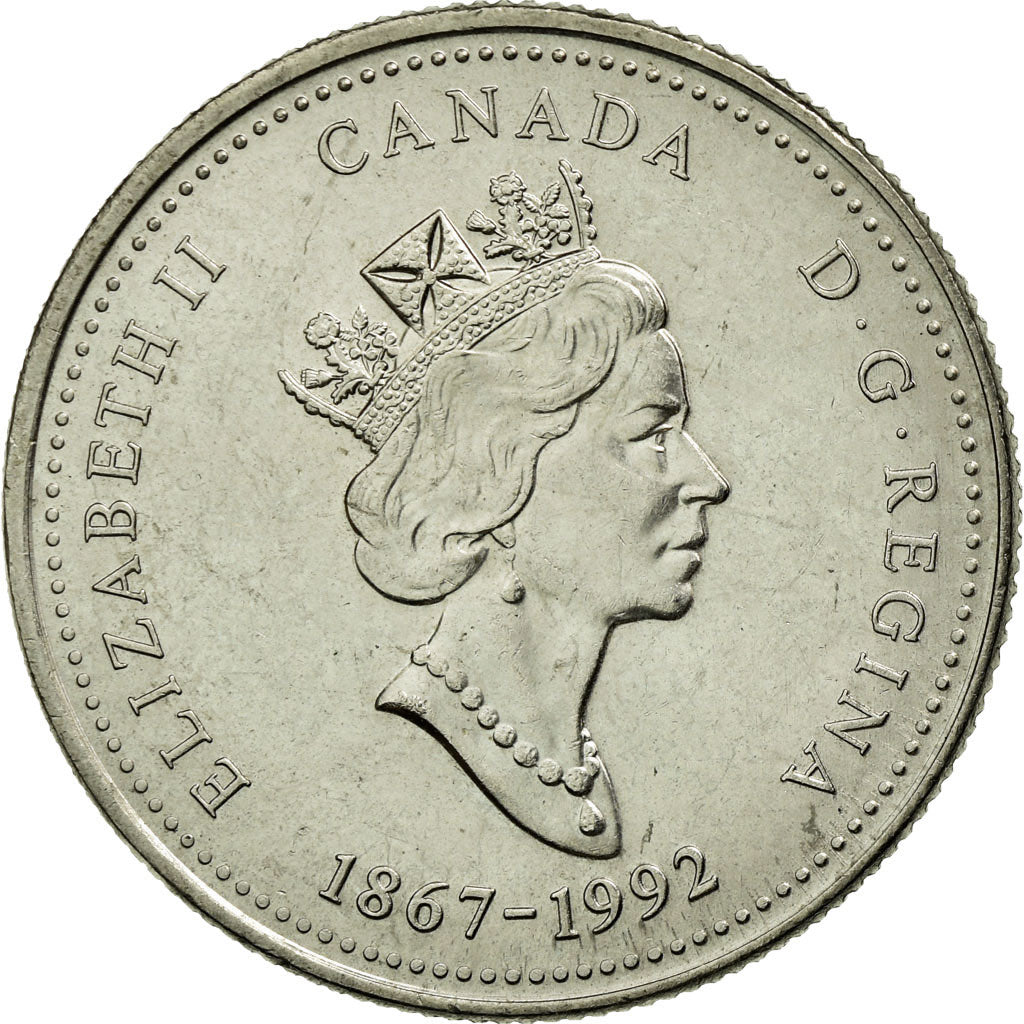 Münze, Kanada, Elizabeth II, 25 Cents, 1992, Royal Canadian Mint, Ottawa, SS
