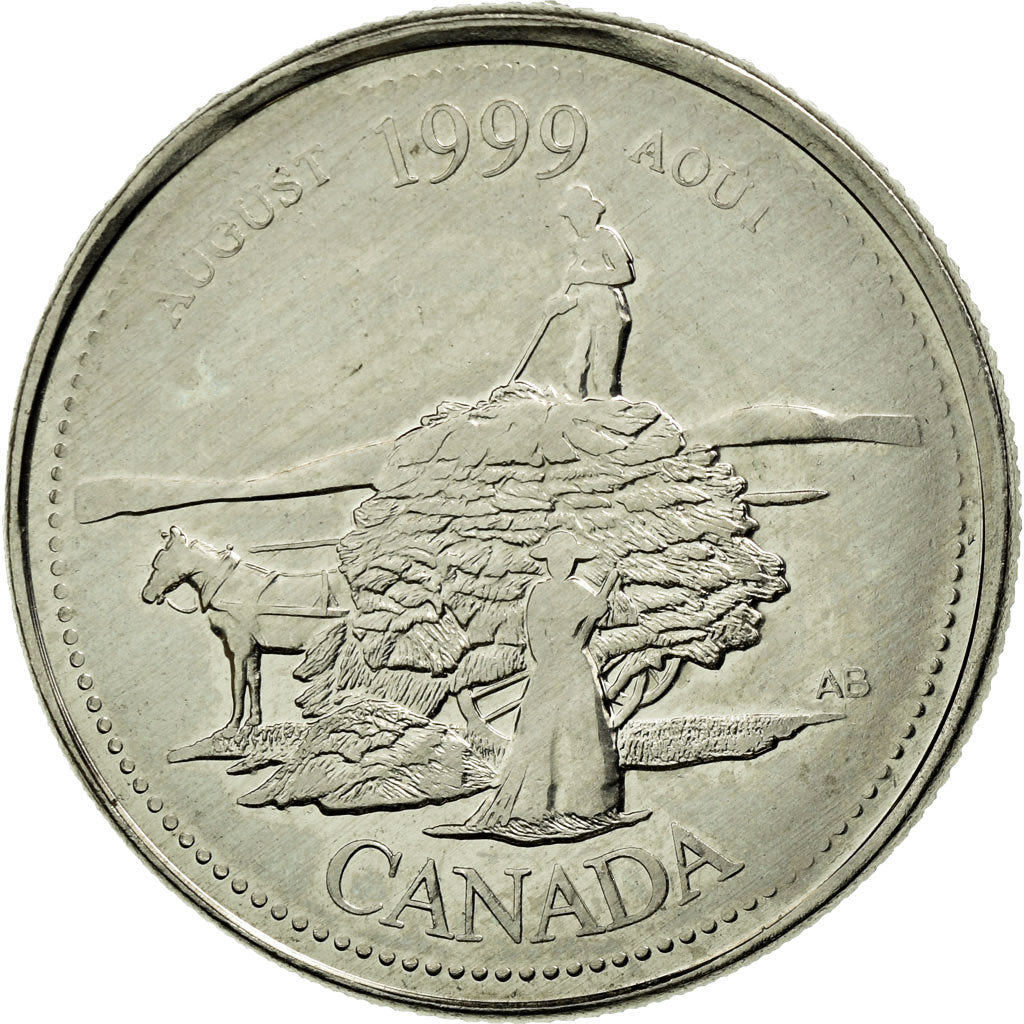 Coin, Canada, Elizabeth II, 25 Cents, 1999, Royal Canadian Mint, Ottawa