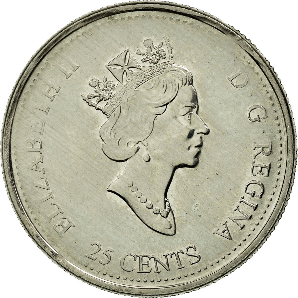Coin, Canada, Elizabeth II, 25 Cents, 1999, Royal Canadian Mint, Ottawa
