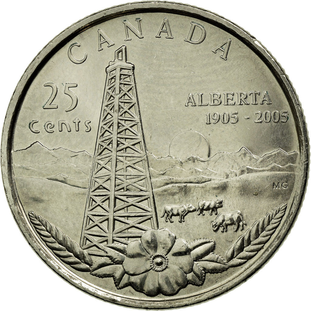 Münze, Kanada, Elizabeth II, 25 Cents, 2005, Royal Canadian Mint, SS, Nickel