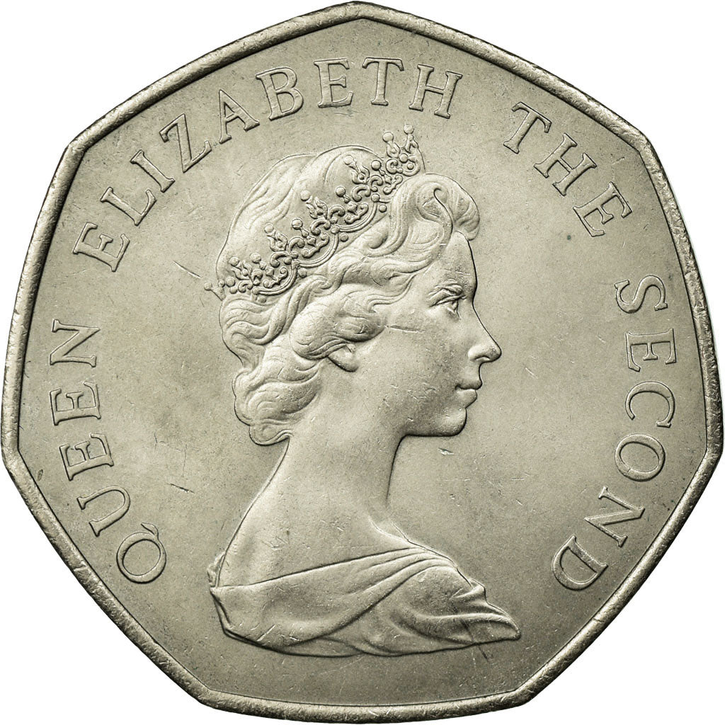 Monnaie, Jersey, Elizabeth II, 50 New Pence, 1969, SUP, Copper-nickel, KM:34