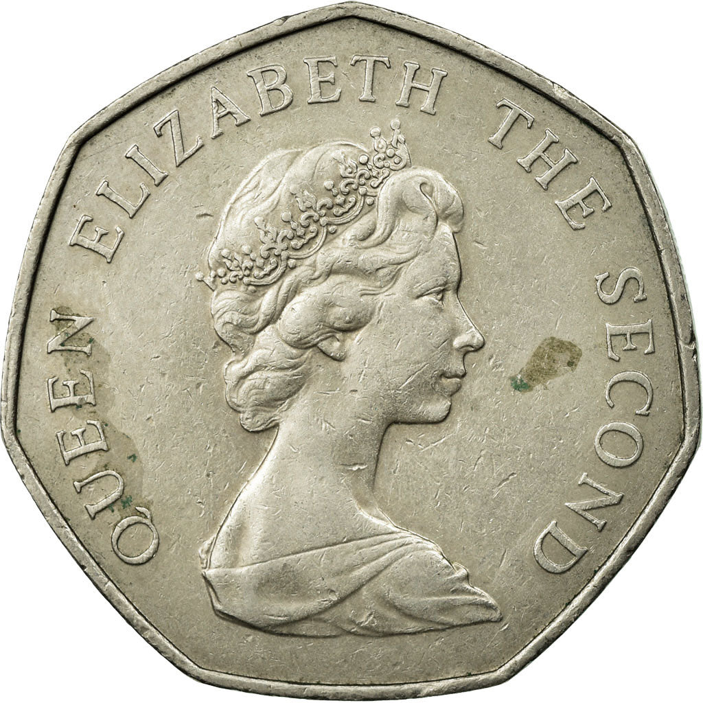 Coin, Jersey, Elizabeth II, 50 Pence, 1981, EF(40-45), Copper-nickel, KM:50