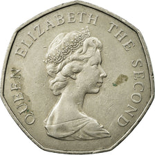 Coin, Jersey, Elizabeth II, 50 Pence, 1981, EF(40-45), Copper-nickel, KM:50