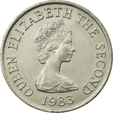Coin, Jersey, Elizabeth II, 10 Pence, 1983, AU(55-58), Copper-nickel, KM:57.1