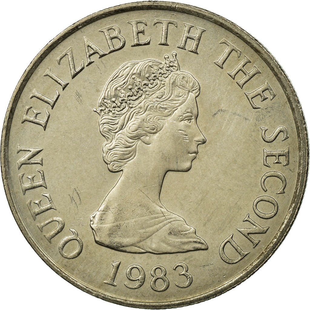 Coin, Jersey, Elizabeth II, 5 Pence, 1983, EF(40-45), Copper-nickel, KM:56.1