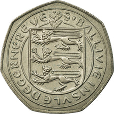 Coin, Guernsey, Elizabeth II, 50 New Pence, 1969, EF(40-45), Copper-nickel