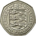 Coin, Guernsey, Elizabeth II, 50 Pence, 1984, EF(40-45), Copper-nickel, KM:34