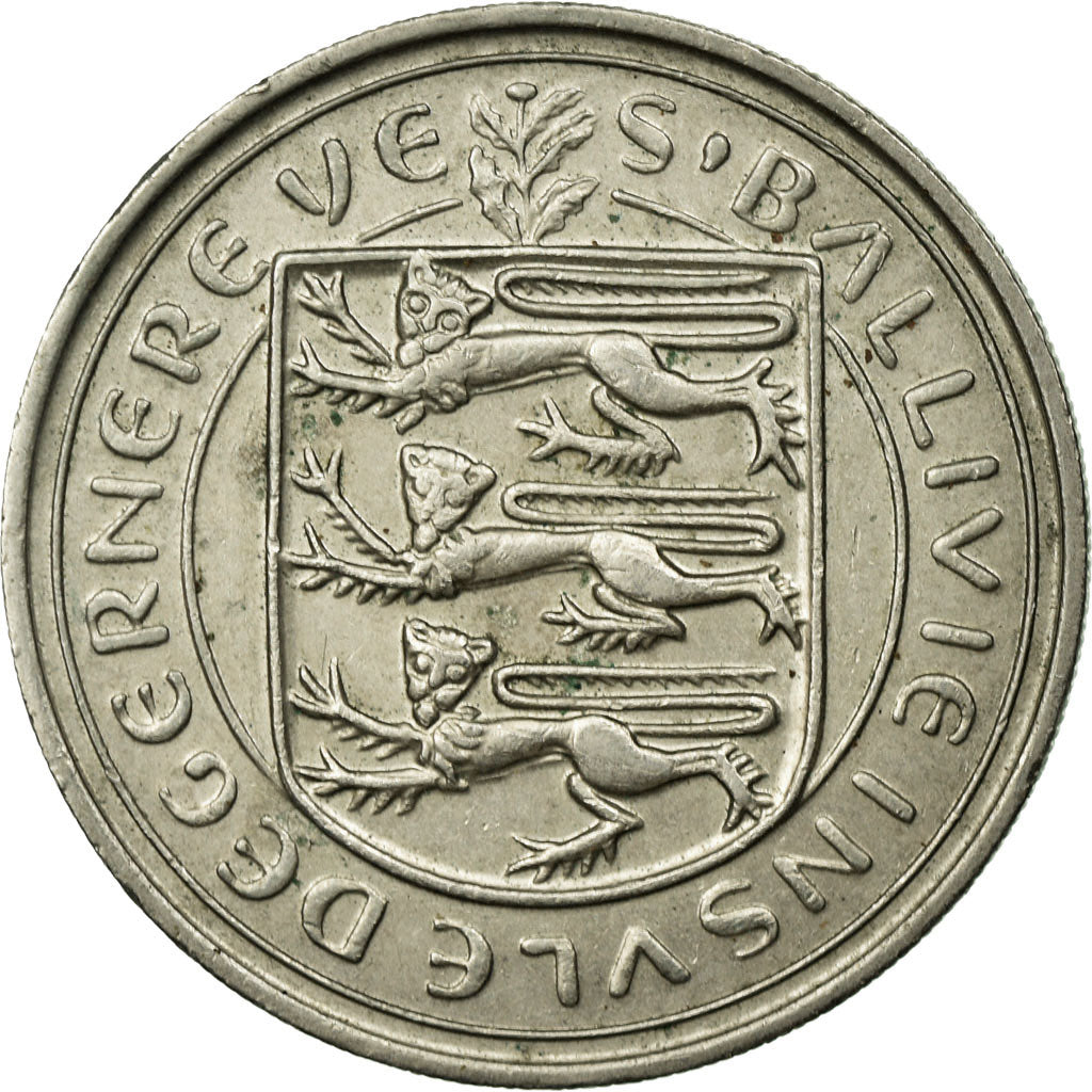 Coin, Guernsey, Elizabeth II, 10 Pence, 1982, EF(40-45), Copper-nickel, KM:30