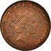 Coin, Guernsey, Elizabeth II, Penny, 1988, EF(40-45), Bronze, KM:40