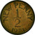 Moneda, Guernsey, Elizabeth II, 1/2 New Penny, 1971, MBC, Bronce, KM:20