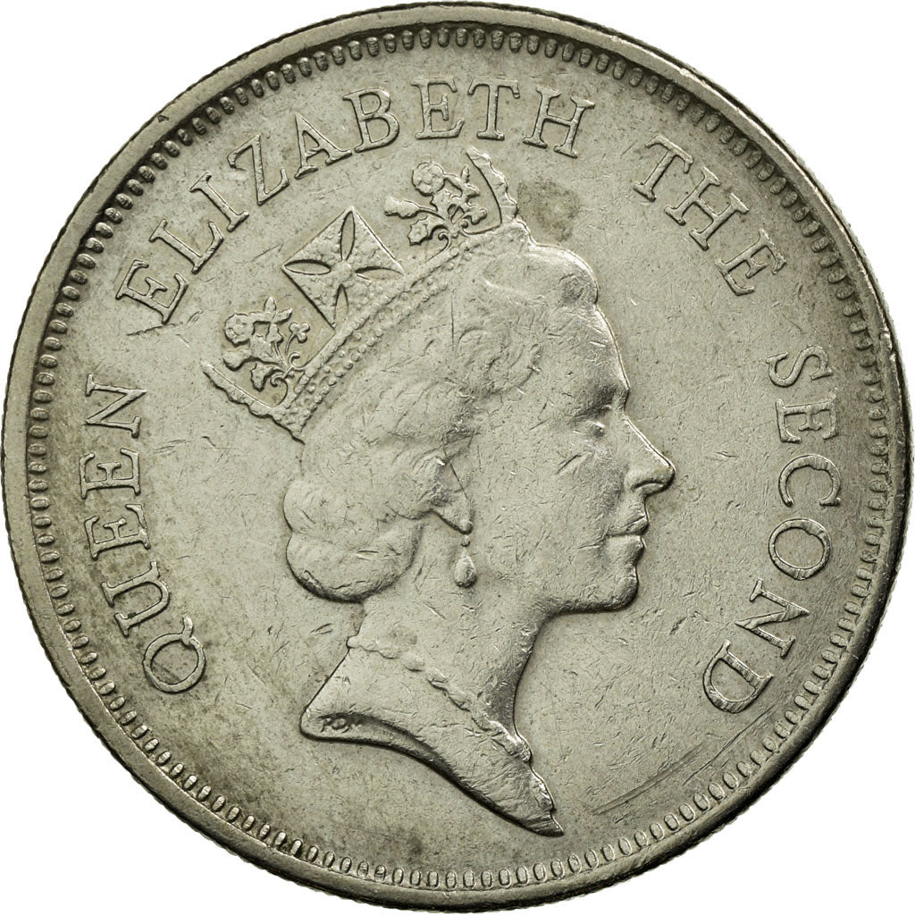 Coin, Hong Kong, Elizabeth II, Dollar, 1991, EF(40-45), Copper-nickel, KM:63