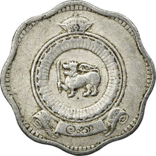 Coin, Ceylon, Elizabeth II, 2 Cents, 1967, EF(40-45), Aluminum, KM:128