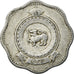 Coin, Ceylon, Elizabeth II, 2 Cents, 1967, EF(40-45), Aluminum, KM:128