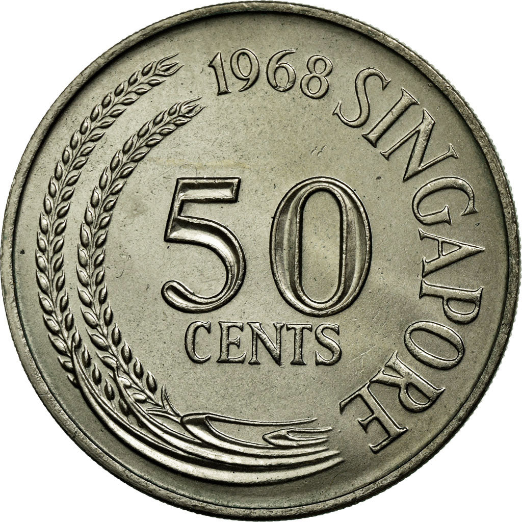 Monnaie, Singapour, 50 Cents, 1968, Singapore Mint, SUP, Copper-nickel, KM:5