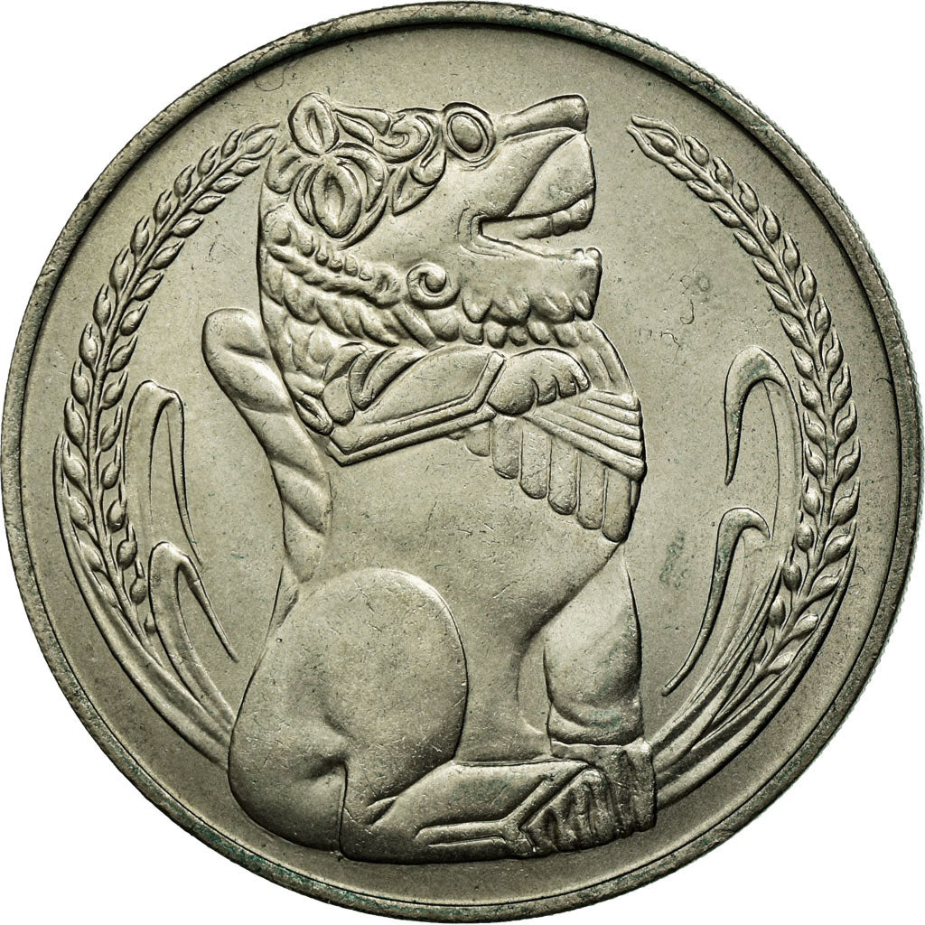 Coin, Singapore, Dollar, 1968, Singapore Mint, AU(55-58), Copper-nickel, KM:6