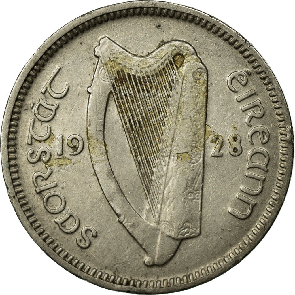 Coin, IRELAND REPUBLIC, 3 Pence, 1928, EF(40-45), Nickel, KM:4