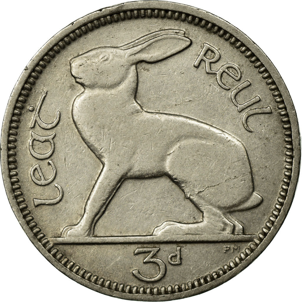 Coin, IRELAND REPUBLIC, 3 Pence, 1928, EF(40-45), Nickel, KM:4