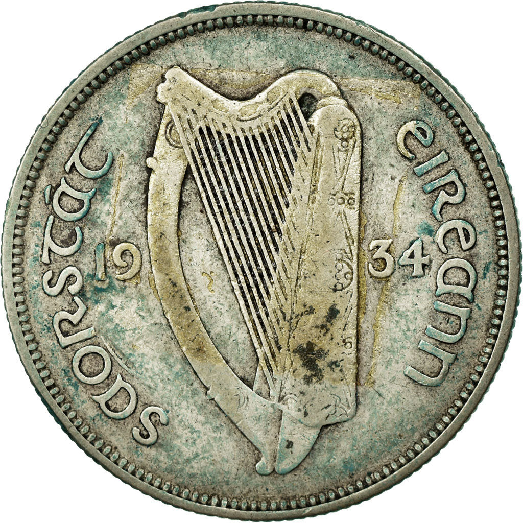 Coin, IRELAND REPUBLIC, Florin, 1934, EF(40-45), Silver, KM:7