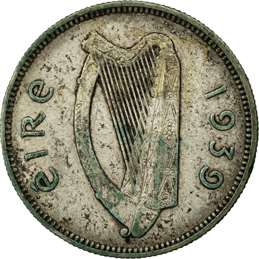 Coin, IRELAND REPUBLIC, Shilling, 1939, EF(40-45), Silver, KM:14