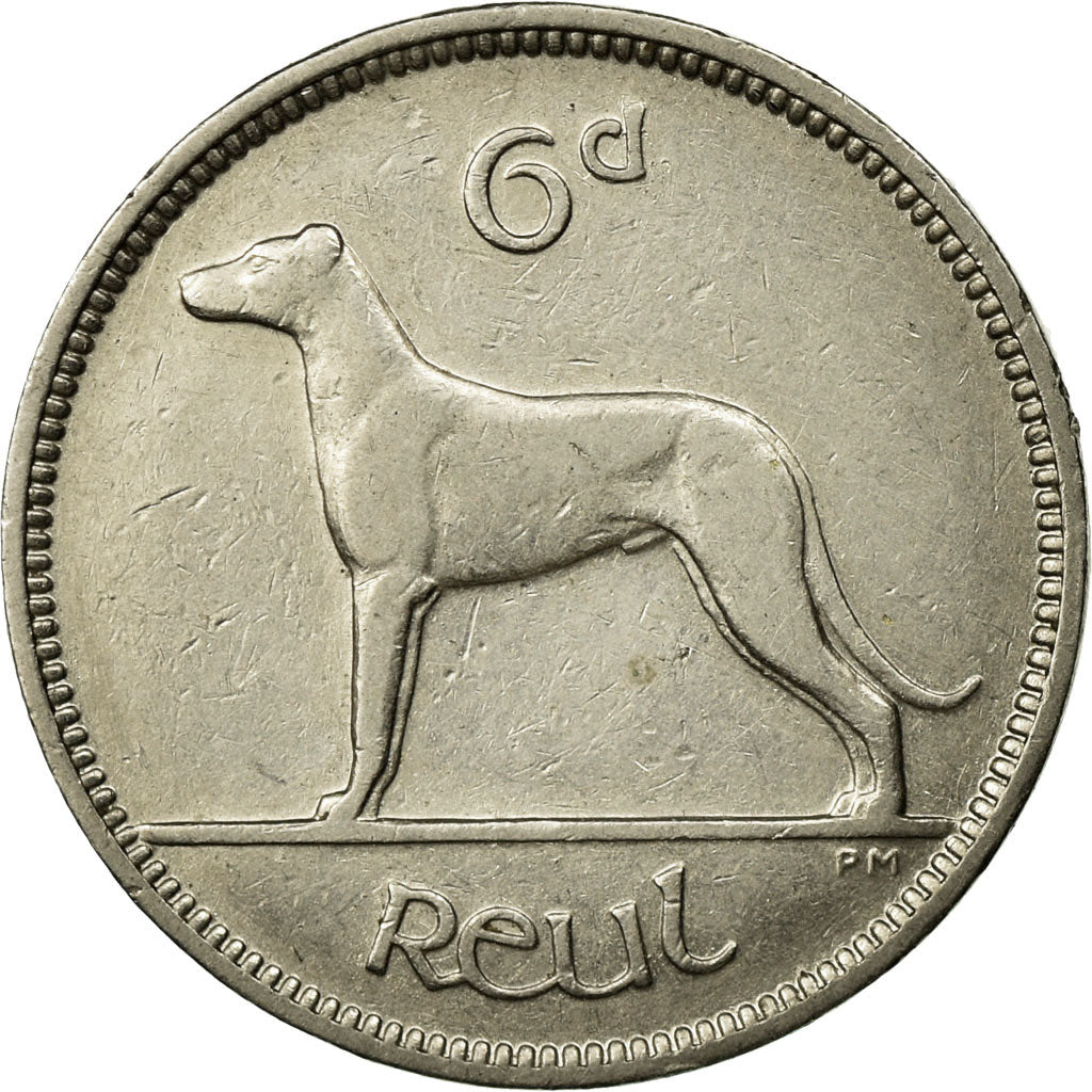 Coin, IRELAND REPUBLIC, 6 Pence, 1939, EF(40-45), Nickel, KM:13