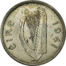Munten, REPUBLIEK IERLAND, 1/2 Crown, 1941, ZF, Zilver, KM:16