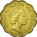 Moneda, Hong Kong, Elizabeth II, 20 Cents, 1991, MBC, Níquel - latón, KM:59