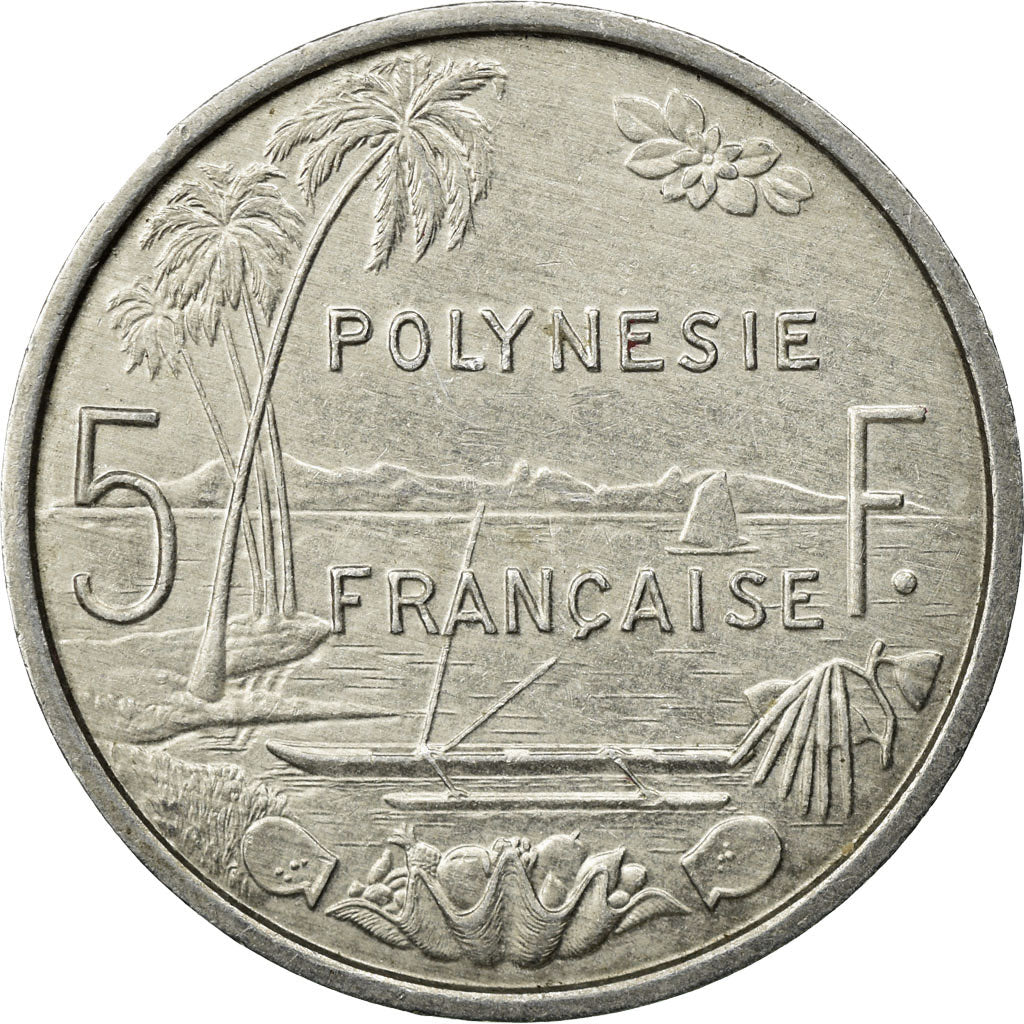 Moneta, Polinesia francese, 5 Francs, 1998, Paris, BB, Alluminio, KM:12