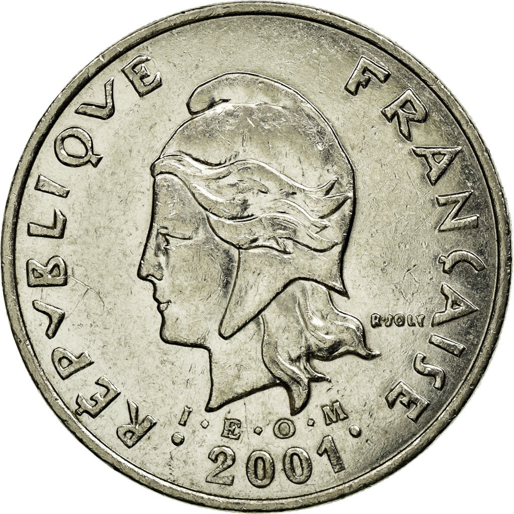 Coin, French Polynesia, 50 Francs, 2001, Paris, EF(40-45), Nickel, KM:13