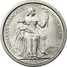 Coin, FRENCH OCEANIA, Franc, 1949, AU(55-58), Aluminum, KM:2