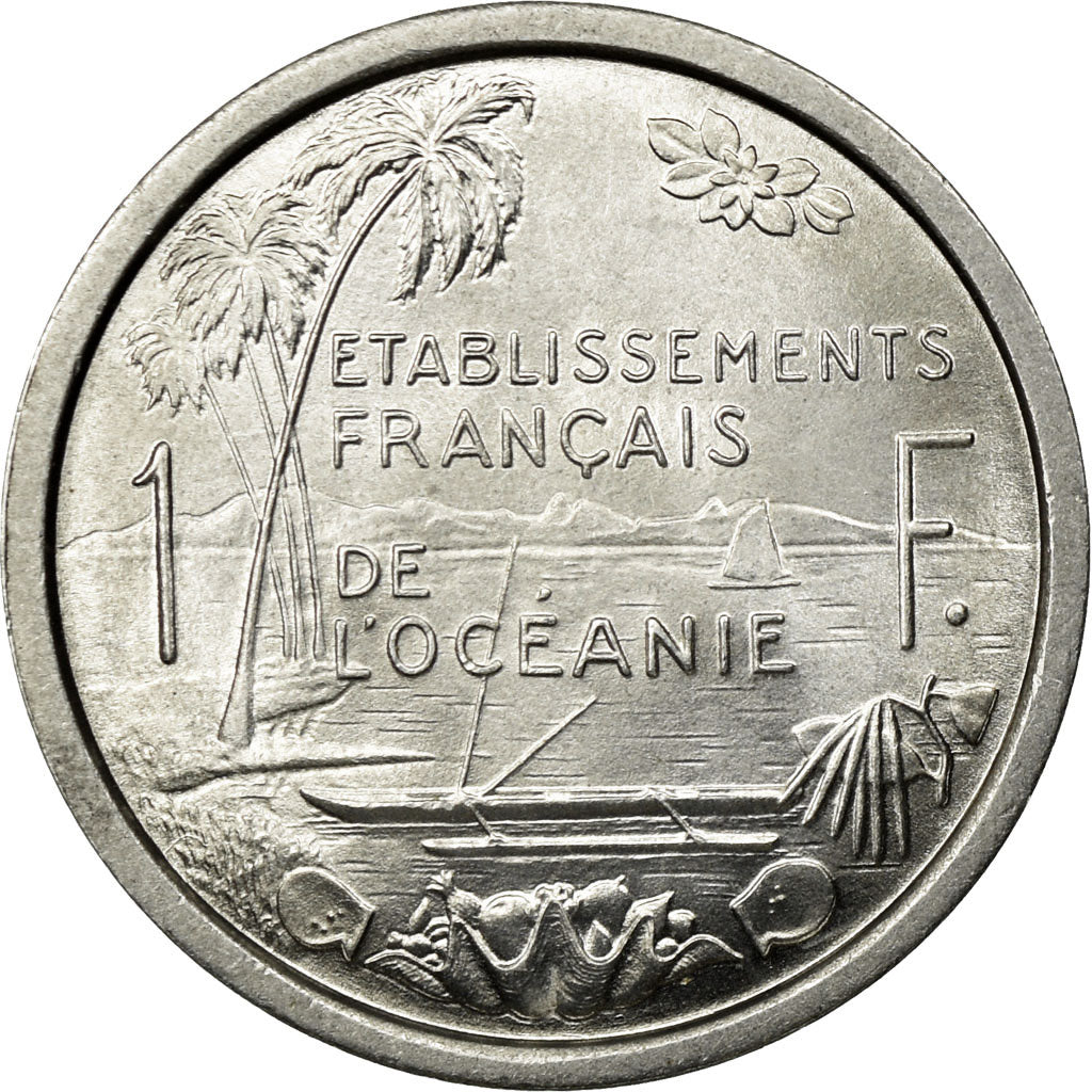 Coin, FRENCH OCEANIA, Franc, 1949, AU(55-58), Aluminum, KM:2