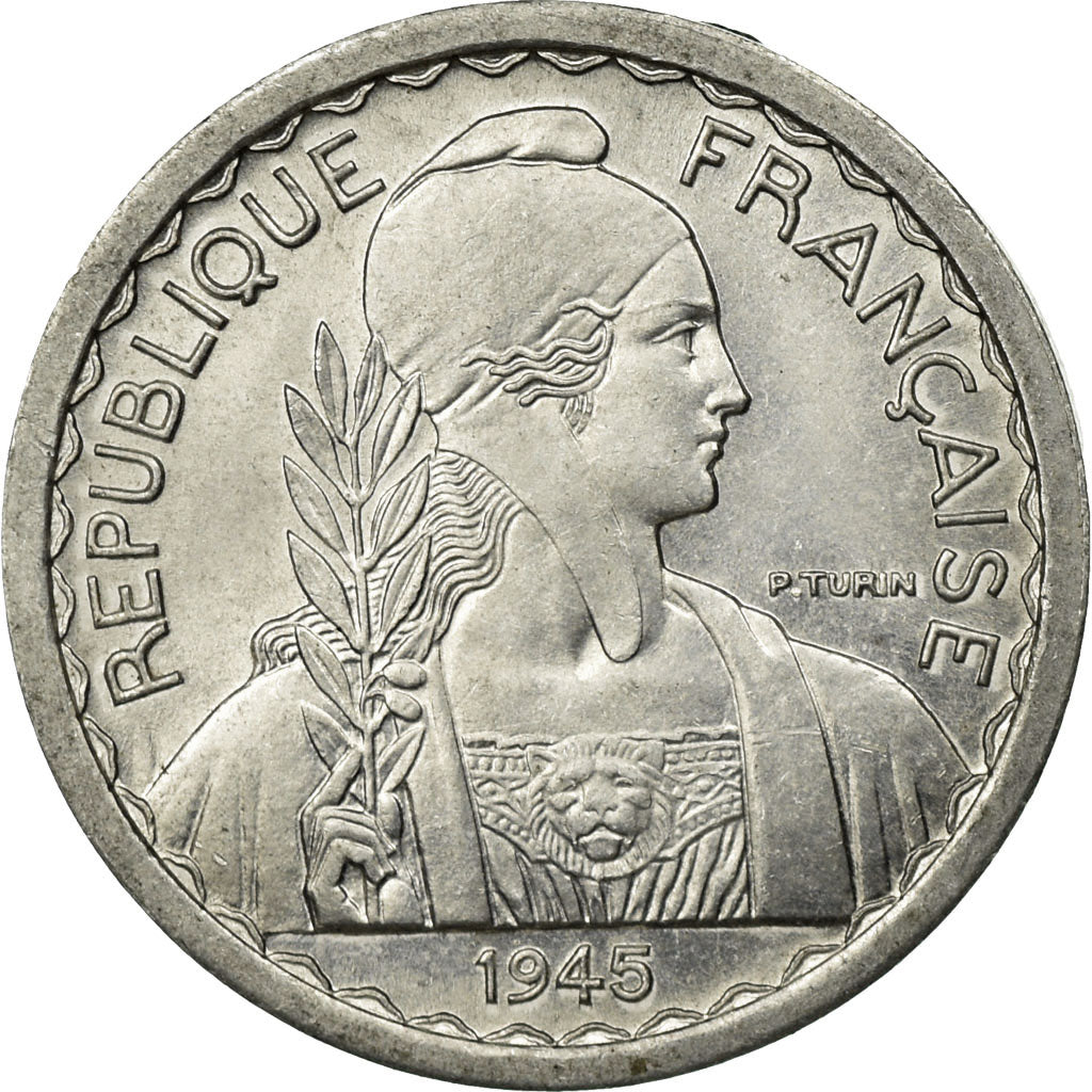 Munten, FRANS INDO-CHINA, 10 Cents, 1945, Paris, PR, Aluminium, KM:28.1