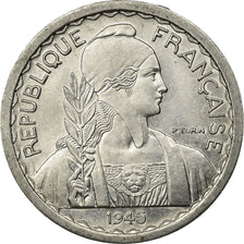 Munten, FRANS INDO-CHINA, 10 Cents, 1945, Paris, PR, Aluminium, KM:28.1