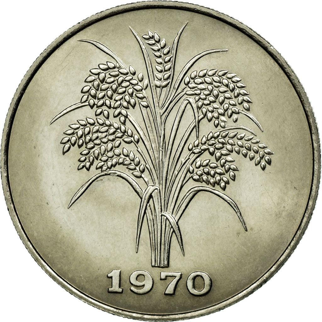 Coin, Vietnam, STATE OF SOUTH VIET NAM, 10 Dông, 1970, AU(55-58), Nickel Clad