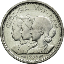 Moneda, Vietnam, STATE OF SOUTH VIET NAM, 10 Su, 1953, Paris, EBC, Aluminio
