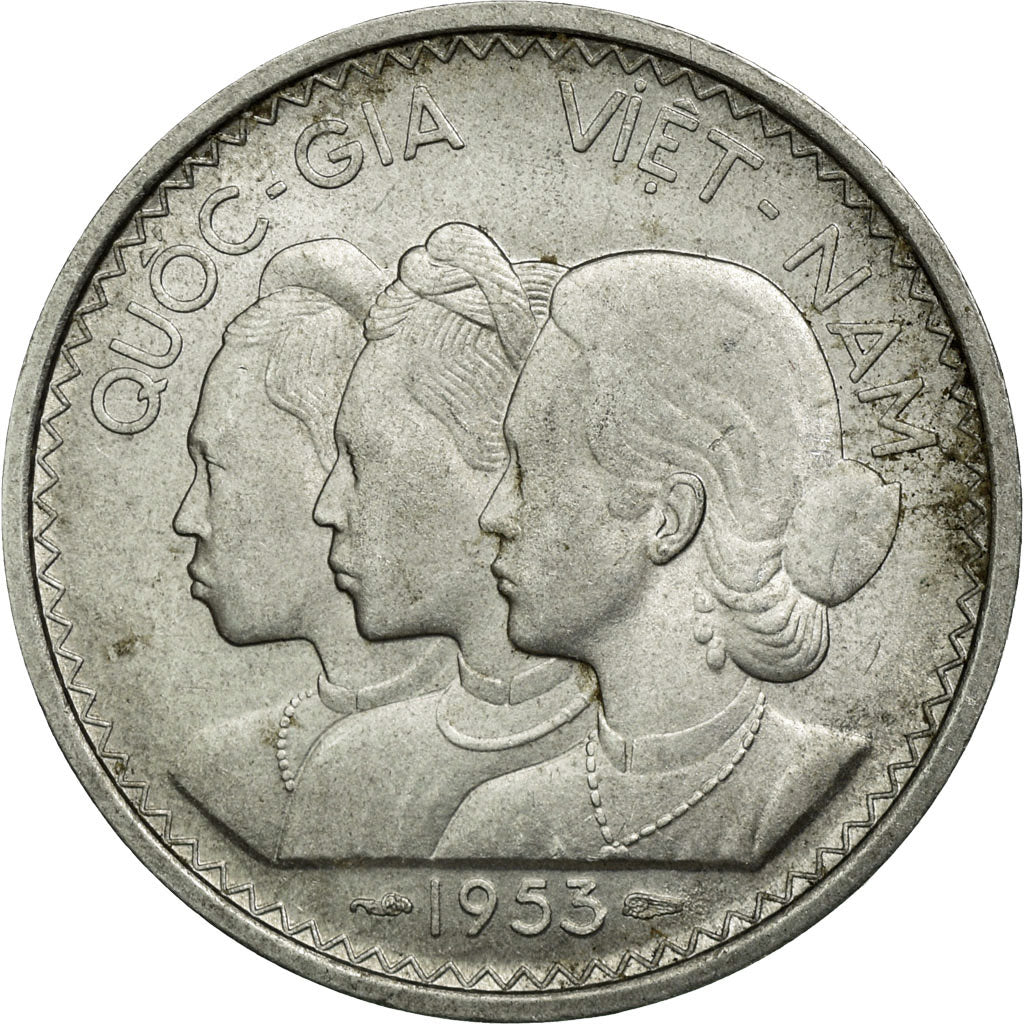 Coin, Vietnam, STATE OF SOUTH VIET NAM, 20 Su, 1953, Paris, EF(40-45), Aluminum