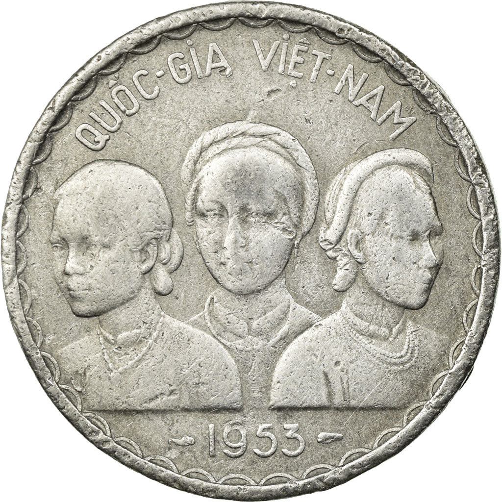 Coin, Vietnam, STATE OF SOUTH VIET NAM, 50 Xu, 1953, Paris, EF(40-45), Aluminum
