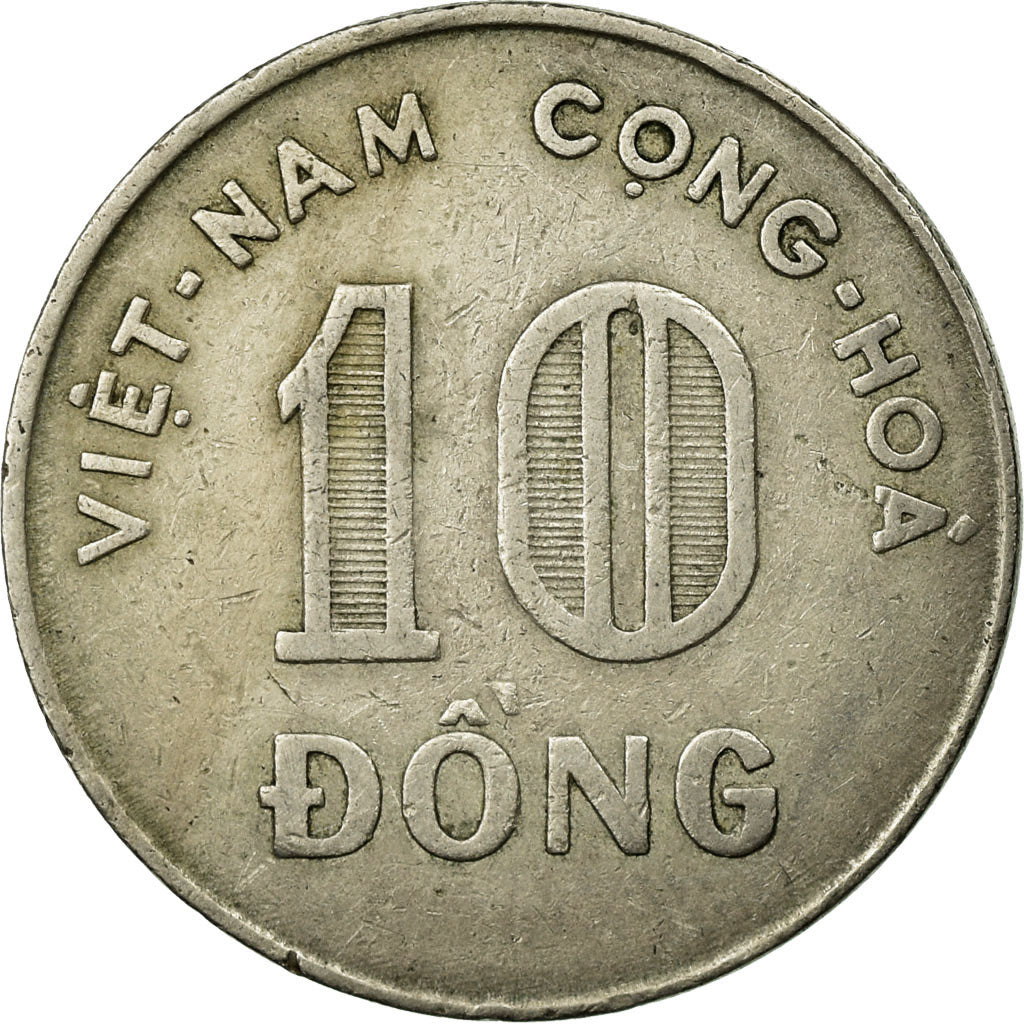 Moneda, Vietnam, STATE OF SOUTH VIET NAM, 10 Dông, 1964, MBC, Cobre - níquel