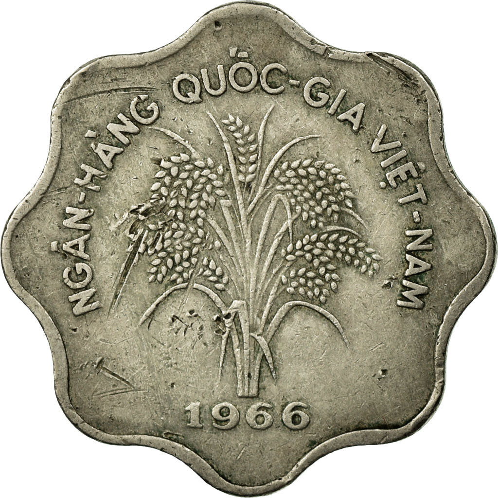 Moneda, Vietnam, STATE OF SOUTH VIET NAM, 5 Dông, 1966, MBC, Cobre - níquel