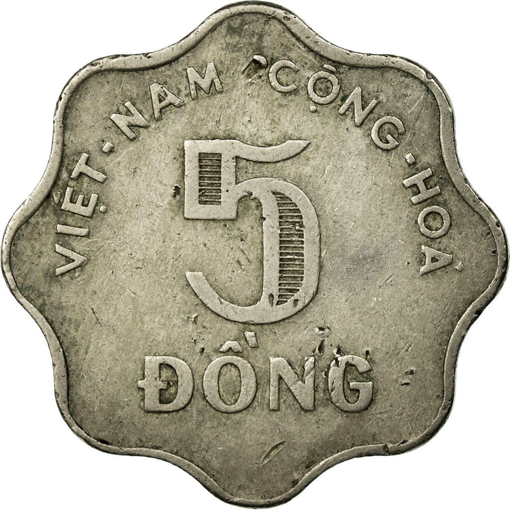 Moneda, Vietnam, STATE OF SOUTH VIET NAM, 5 Dông, 1966, MBC, Cobre - níquel