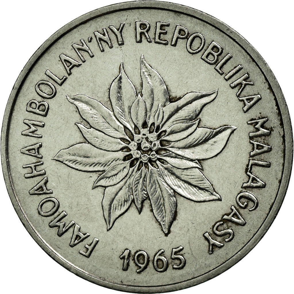 Monnaie, Madagascar, 2 Francs, 1965, Paris, TTB, Stainless Steel, KM:9
