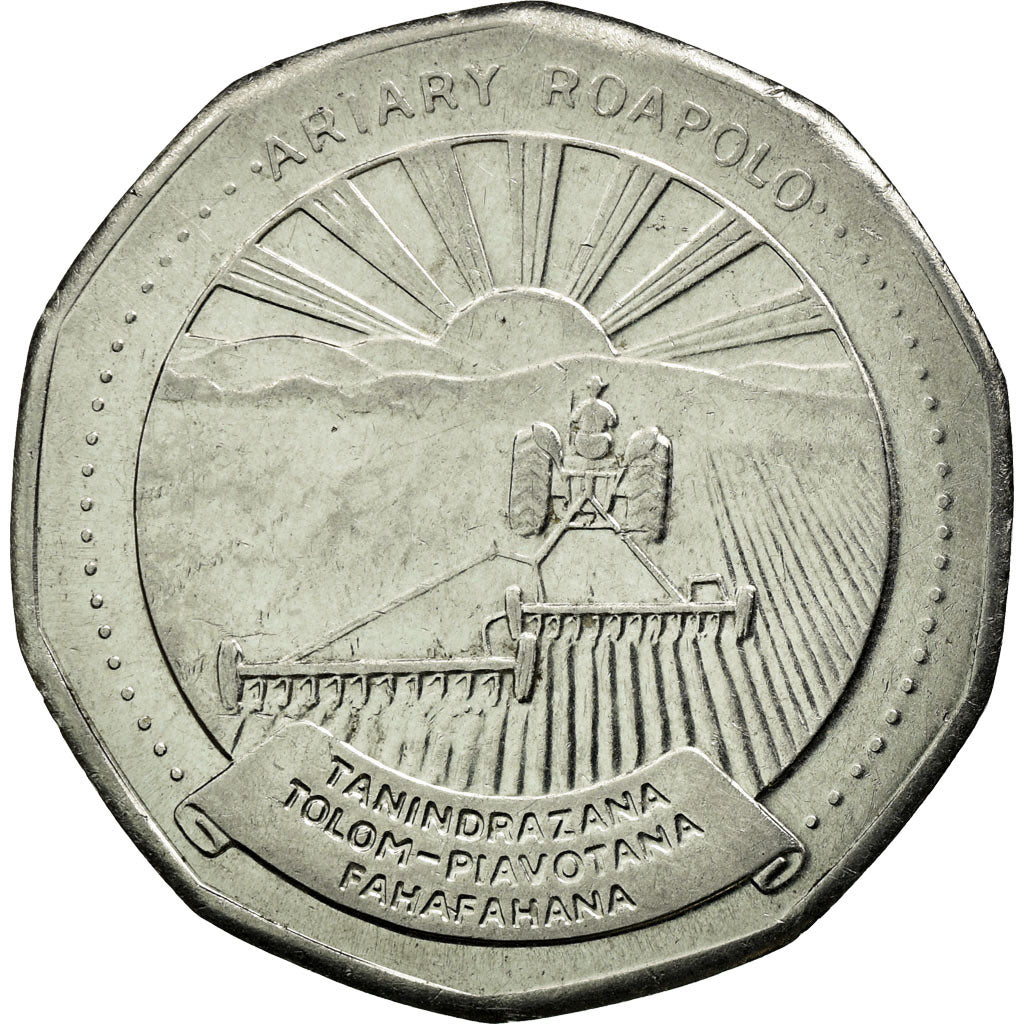Coin, Madagascar, 20 Ariary, 1992, Royal Canadian Mint, EF(40-45), Stainless