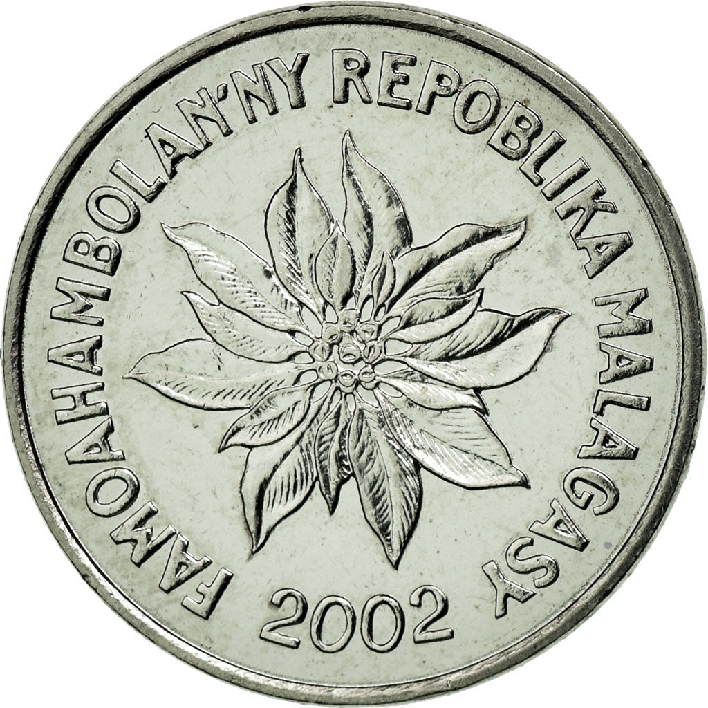 Coin, Madagascar, Franc, 2002, Paris, AU(55-58), Stainless Steel, KM:8