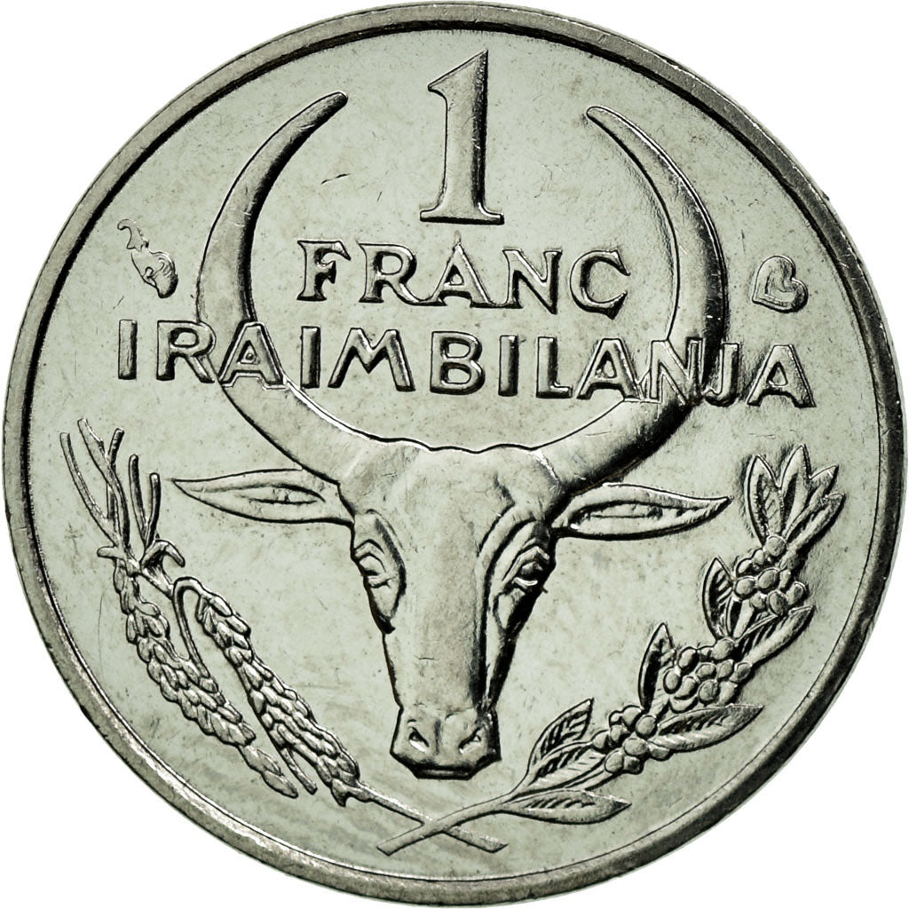 Coin, Madagascar, Franc, 2002, Paris, AU(55-58), Stainless Steel, KM:8