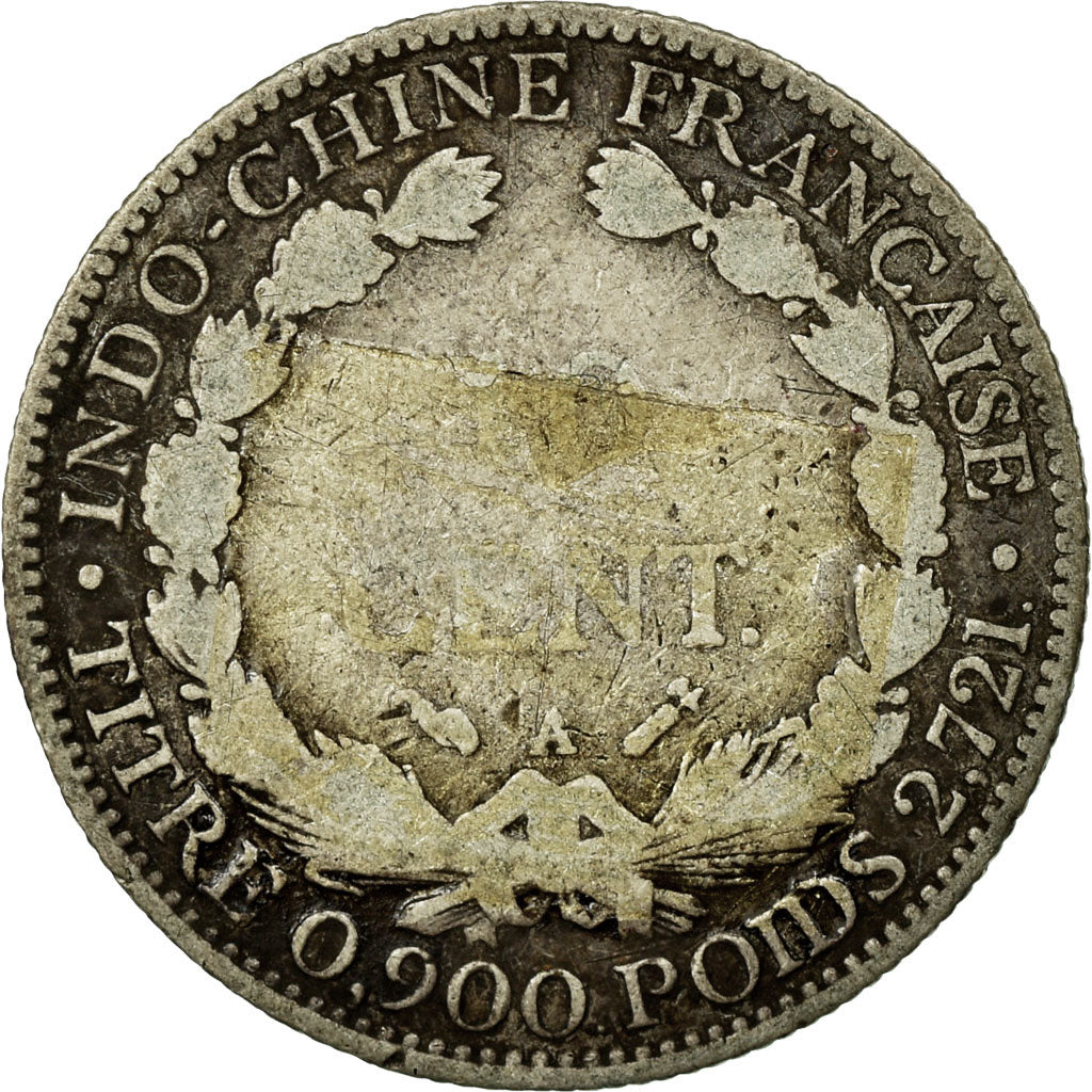 Coin, FRENCH INDO-CHINA, 10 Cents, 1895, Paris, VF(20-25), Silver, KM:2