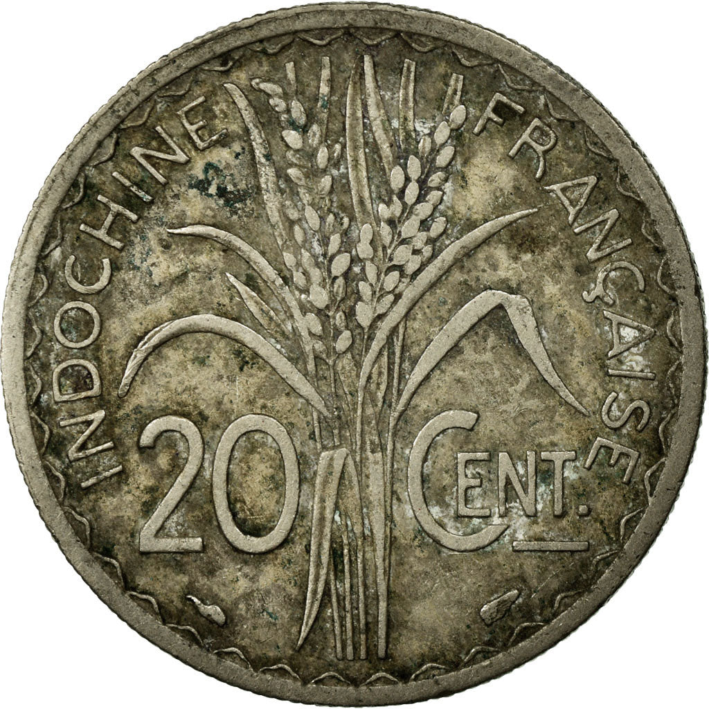 Moneta, INDOCINA FRANCESE, 20 Cents, 1939, Paris, MB, Nichel, KM:23