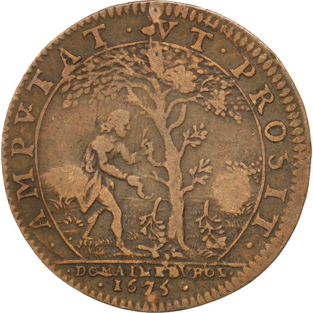 France, Royal, Token, VF(30-35), Copper, 26, Feuardent #2897, 5.80