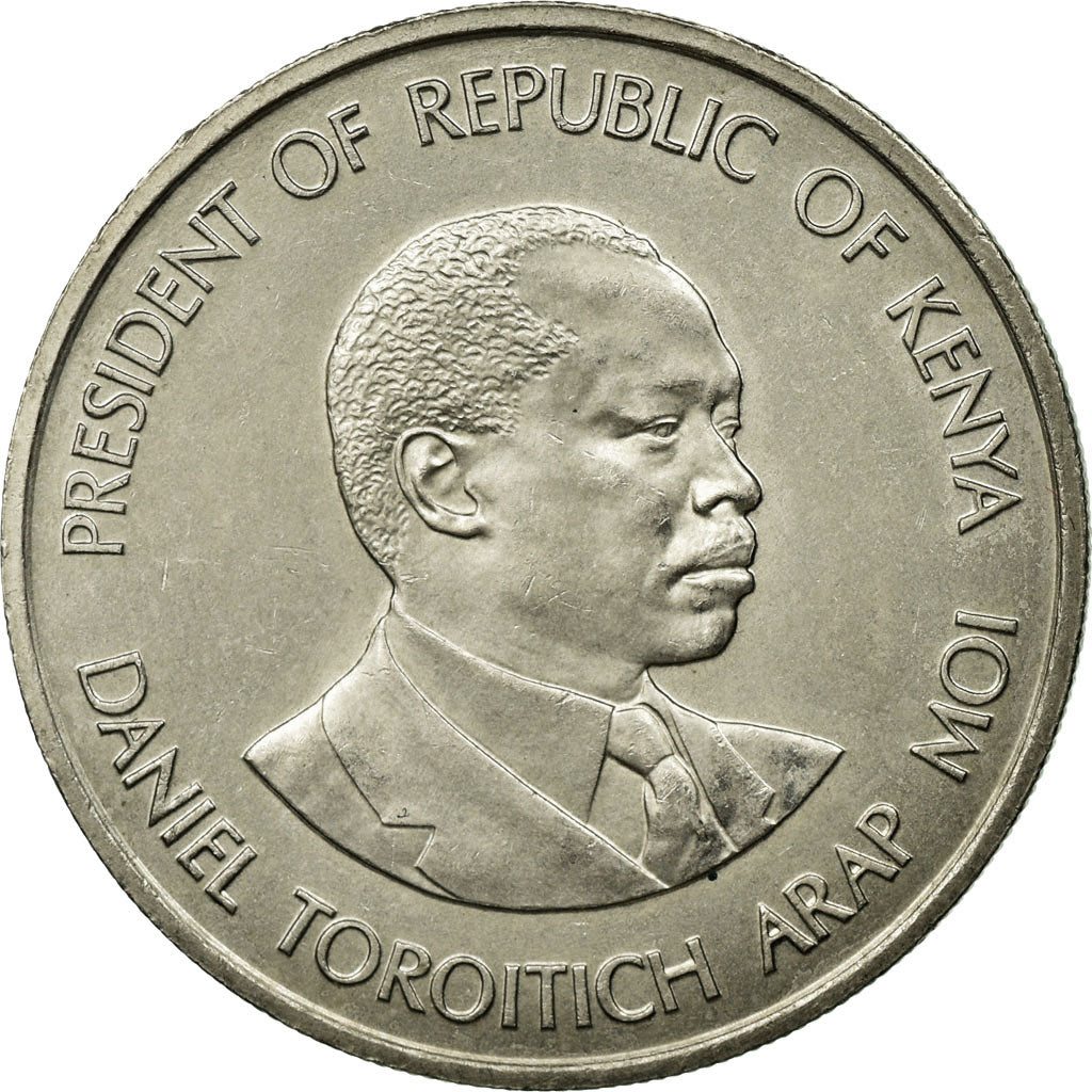 Coin, Kenya, Shilling, 1989, British Royal Mint, EF(40-45), Copper-nickel, KM:20