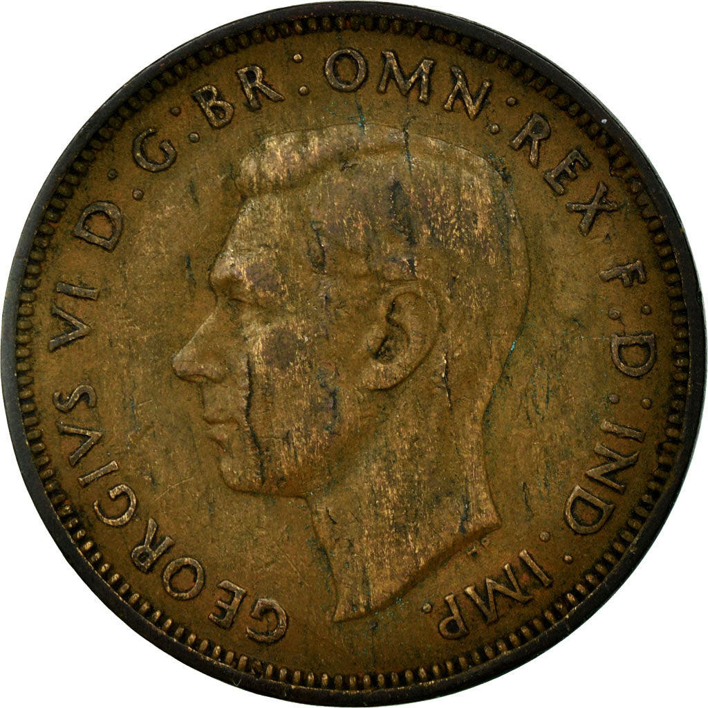 Münze, Großbritannien, George VI, 1/2 Penny, 1941, SS, Bronze, KM:844