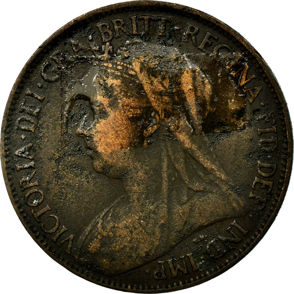 Coin, Great Britain, Victoria, 1/2 Penny, 1895, VG(8-10), Bronze, KM:789